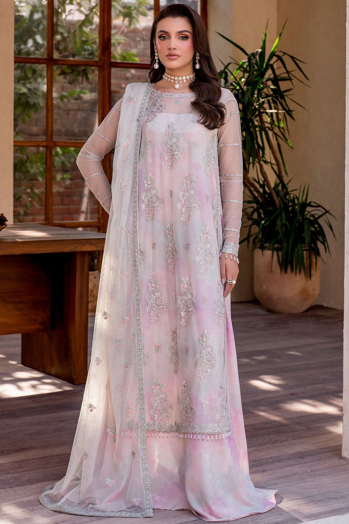 Iris By Zarif Unstitched 3 Piece Formals Collection'2024-ZRI-01-Orchid