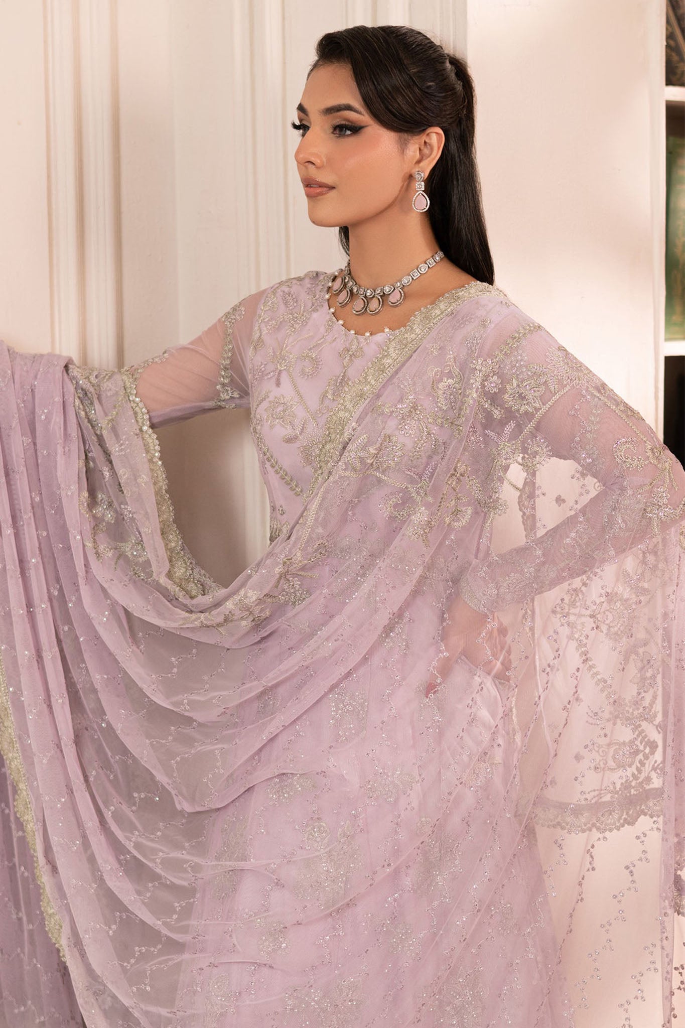 Inayat By Zarif Unstitched 3 Piece Luxury Formals Collection'2024-ZRI-03-Mahtaab