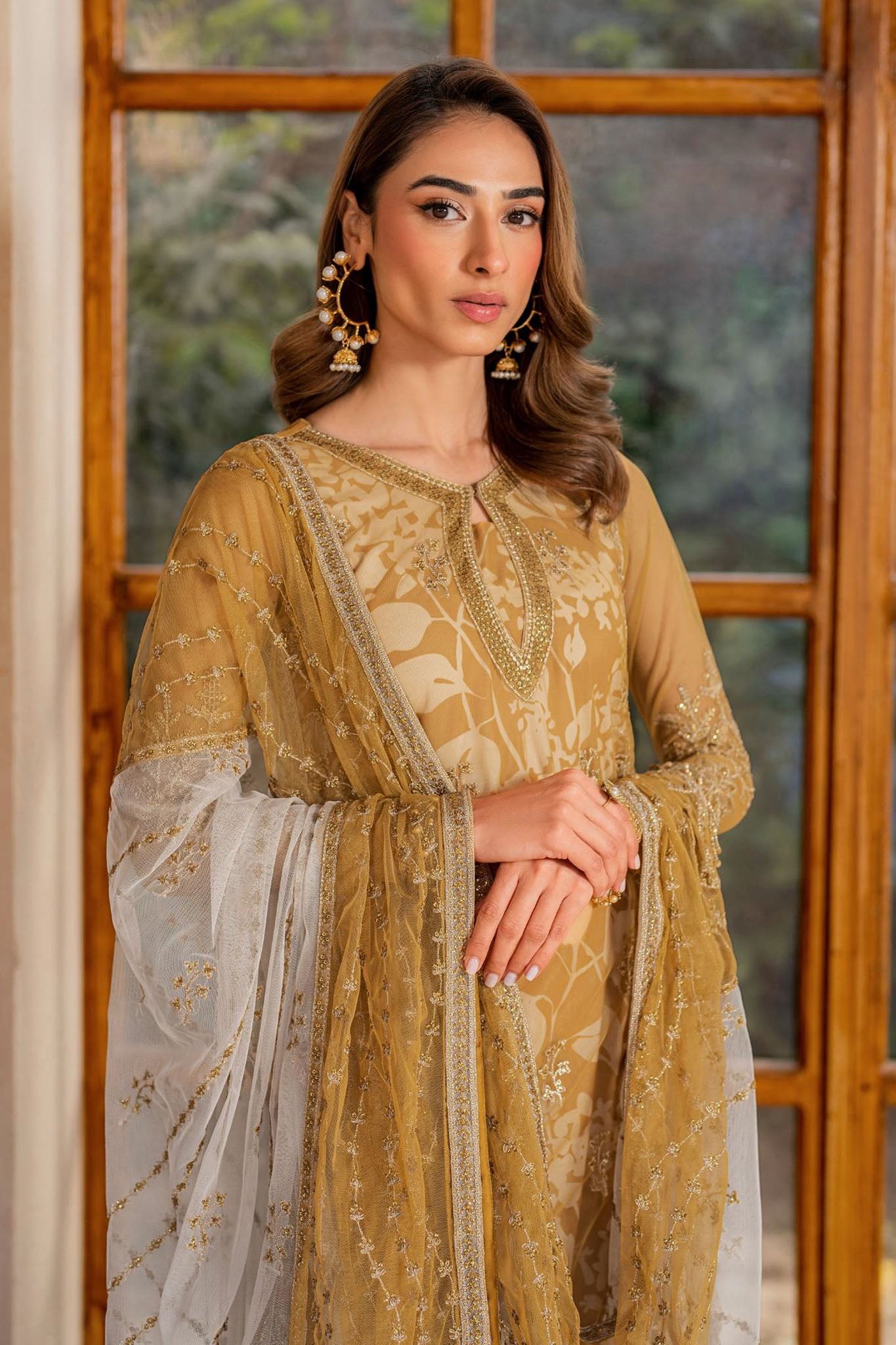 Iris By Zarif Unstitched 3 Piece Formals Collection'2024-ZRI-03-Marigold