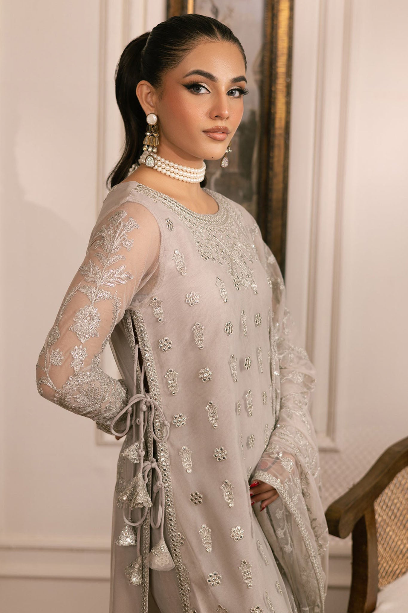 Inayat By Zarif Unstitched 3 Piece Luxury Formals Collection'2024-ZRI-05-Dhanak