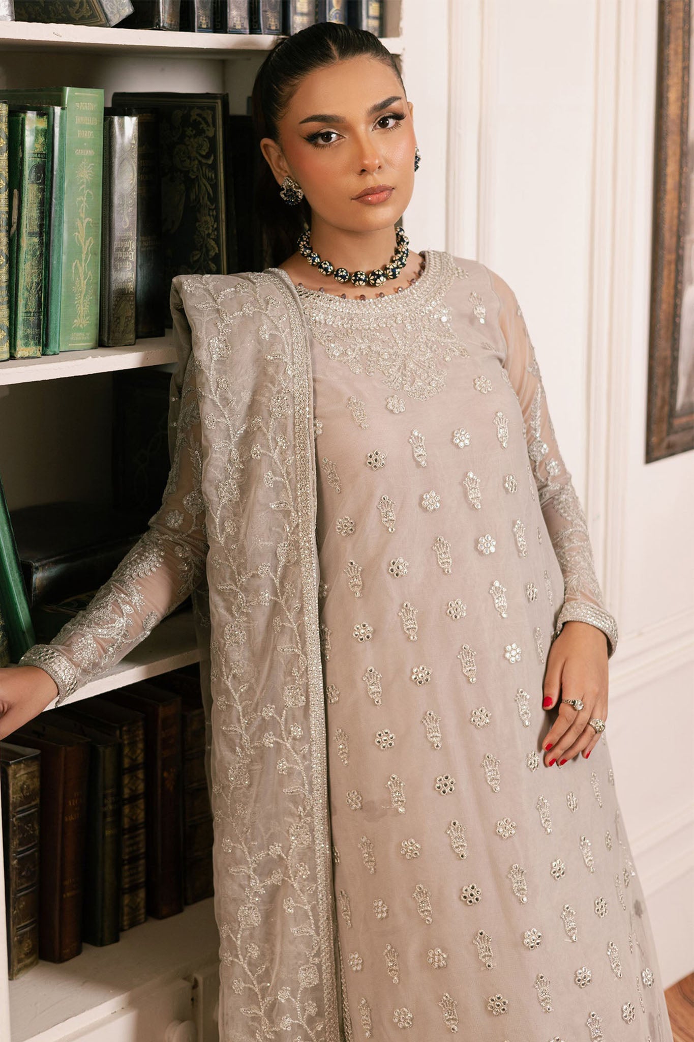 Inayat By Zarif Unstitched 3 Piece Luxury Formals Collection'2024-ZRI-05-Dhanak