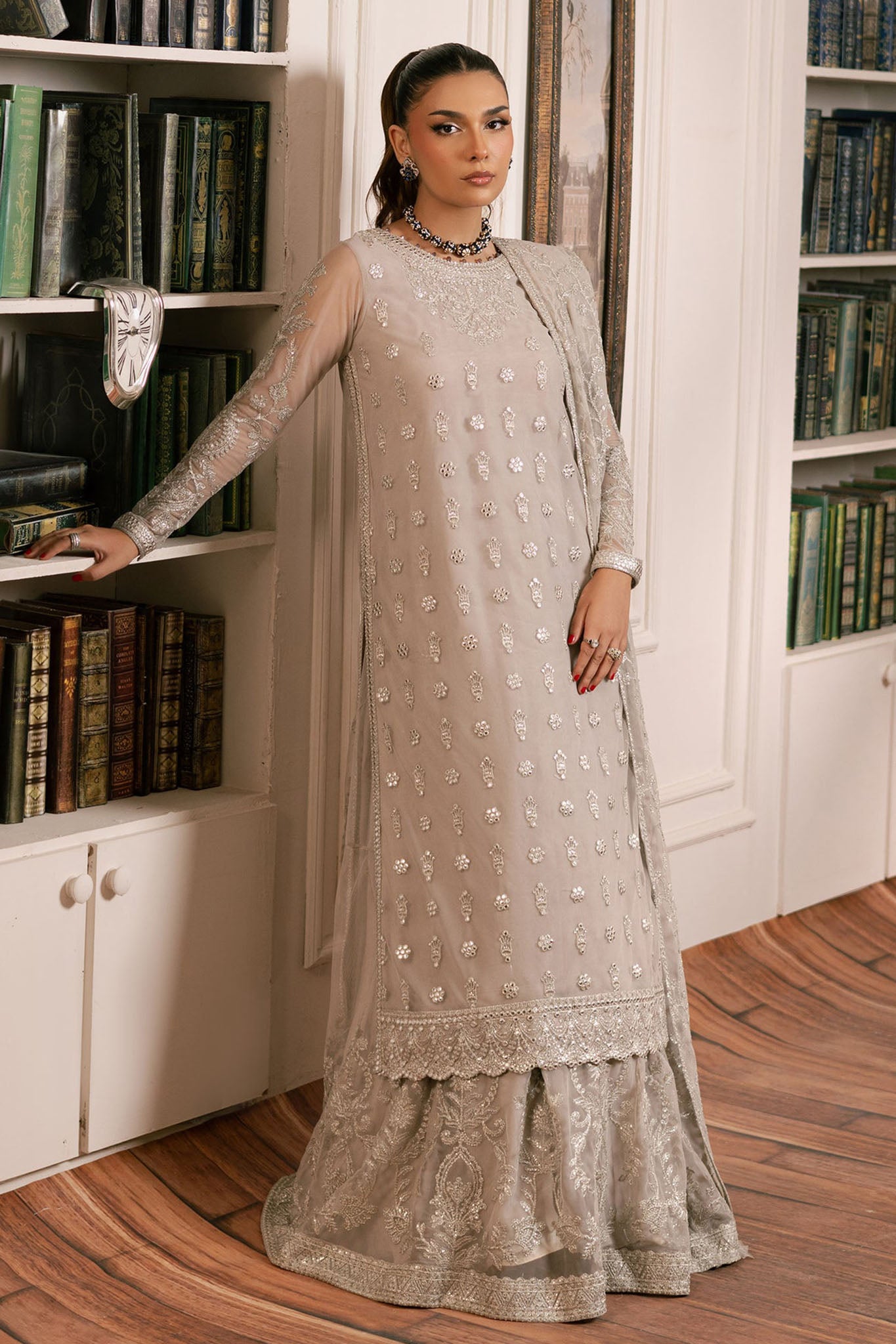 Inayat By Zarif Unstitched 3 Piece Luxury Formals Collection'2024-ZRI-05-Dhanak