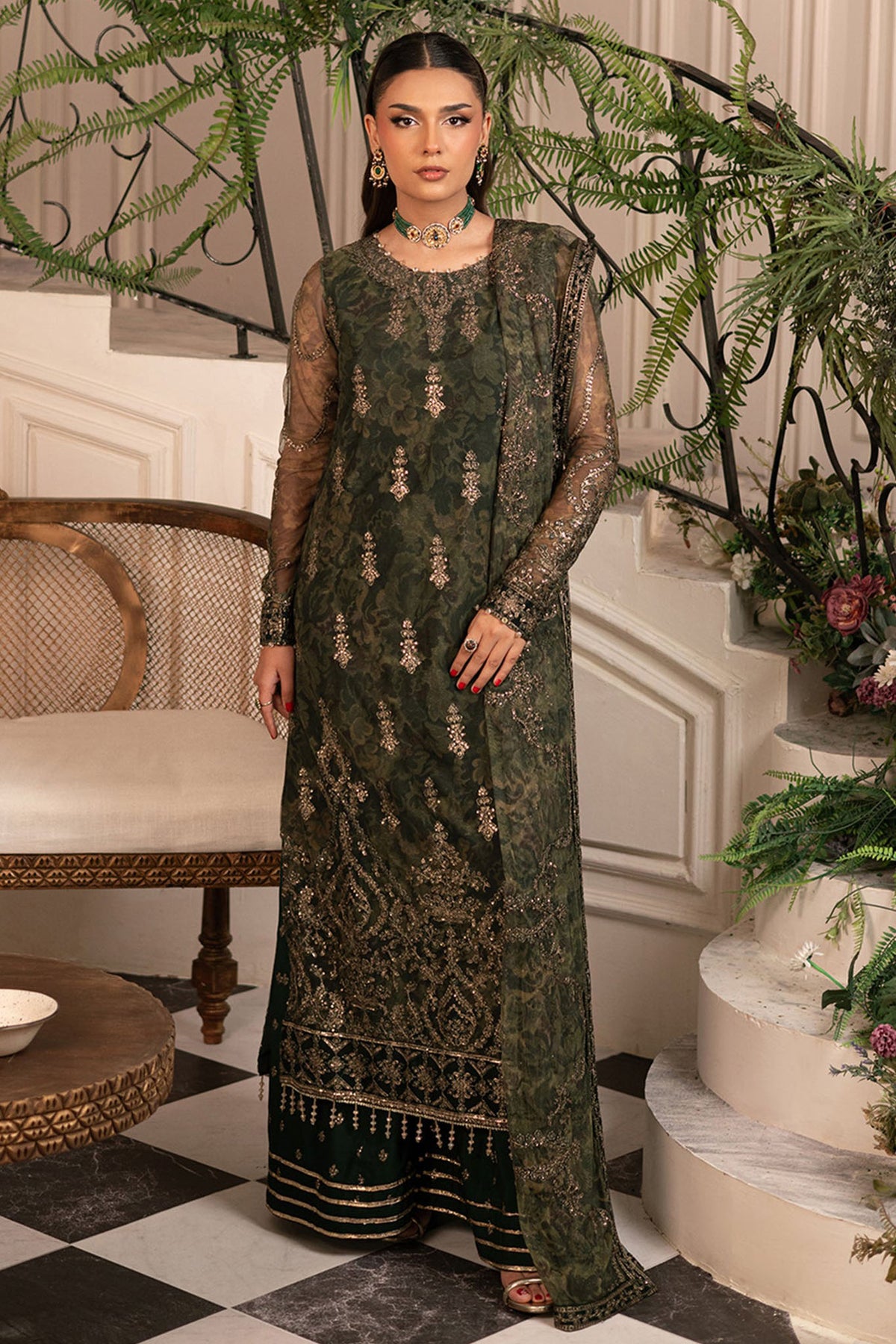 Inayat By Zarif Unstitched 3 Piece Luxury Formals Collection'2024-ZRI-06-Fitoor