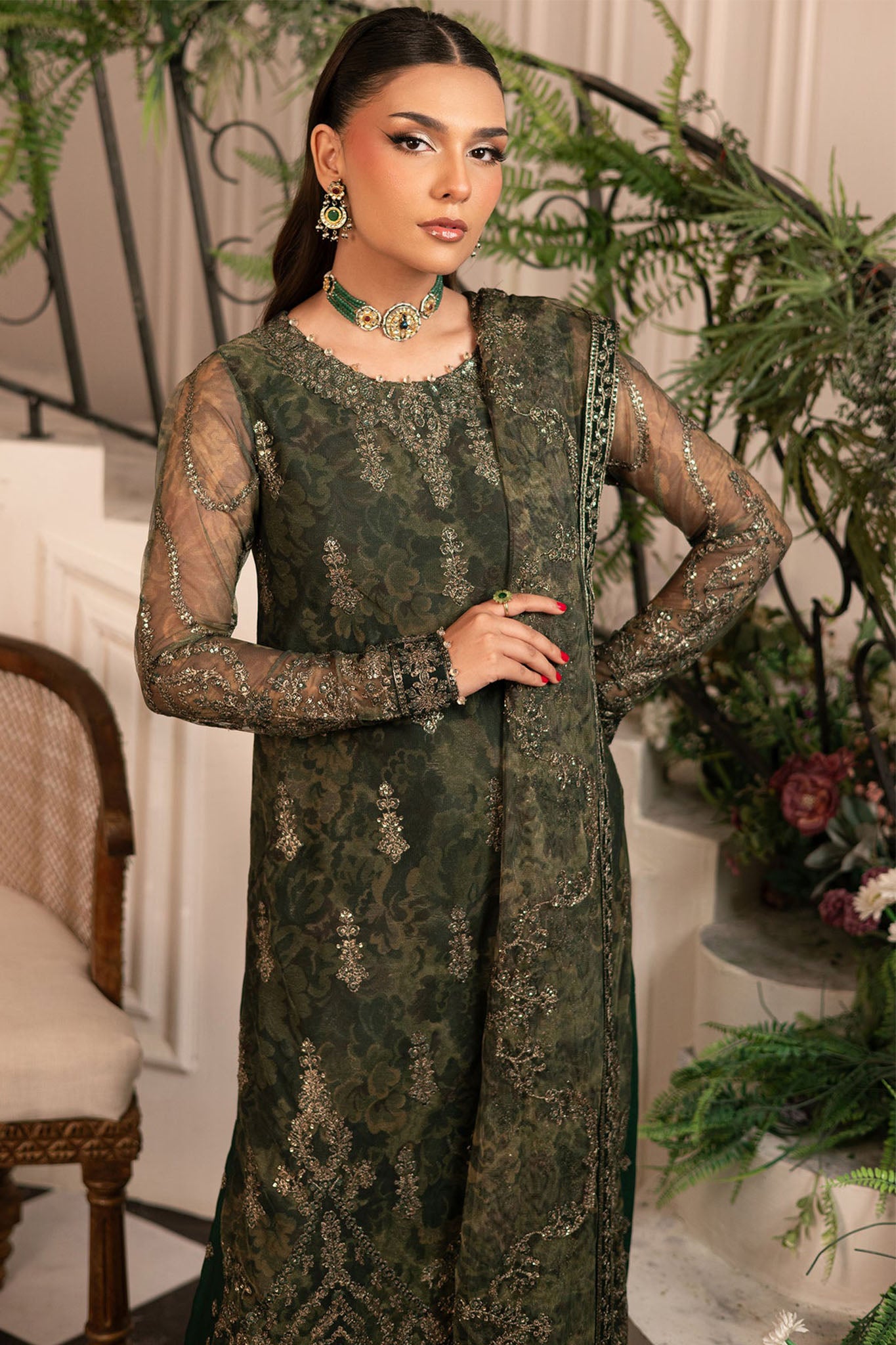 Inayat By Zarif Unstitched 3 Piece Luxury Formals Collection'2024-ZRI-06-Fitoor