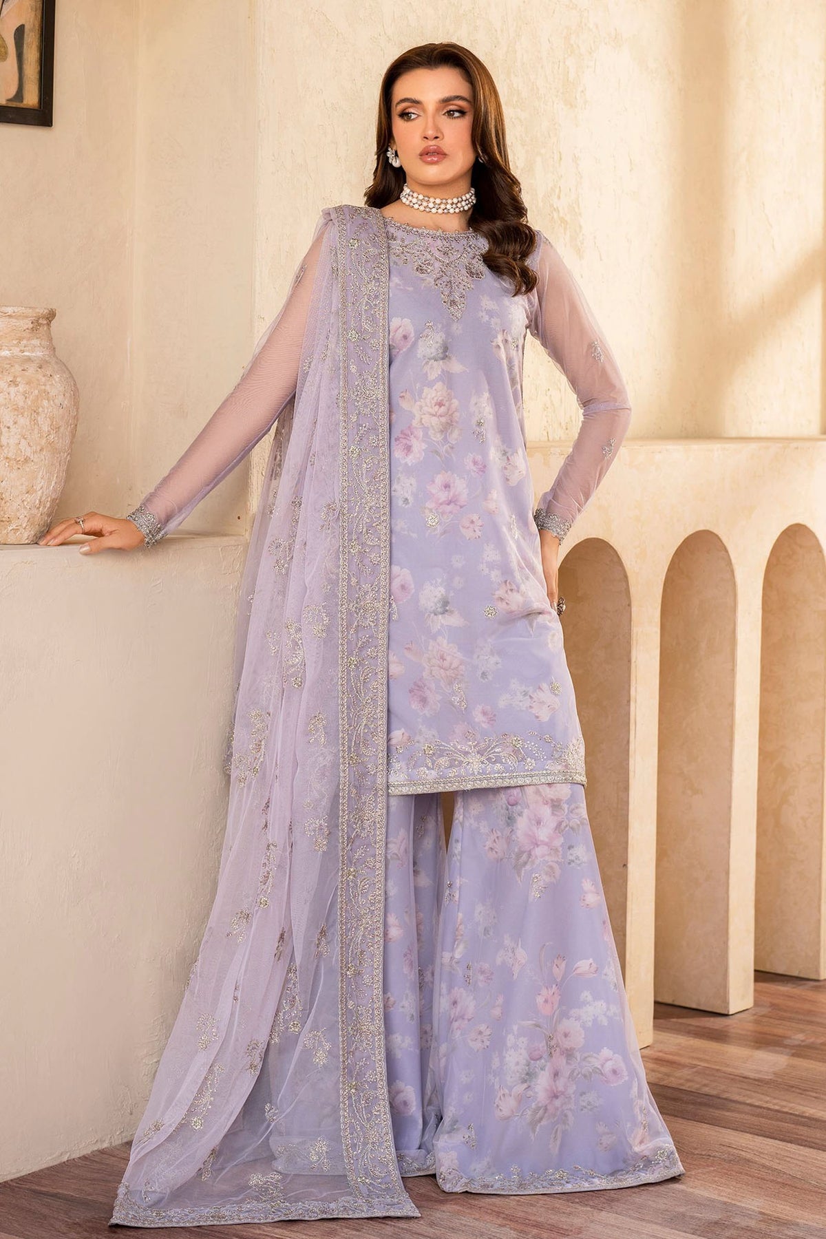 Iris By Zarif Unstitched 3 Piece Formals Collection'2024-ZRI-06-Lotus