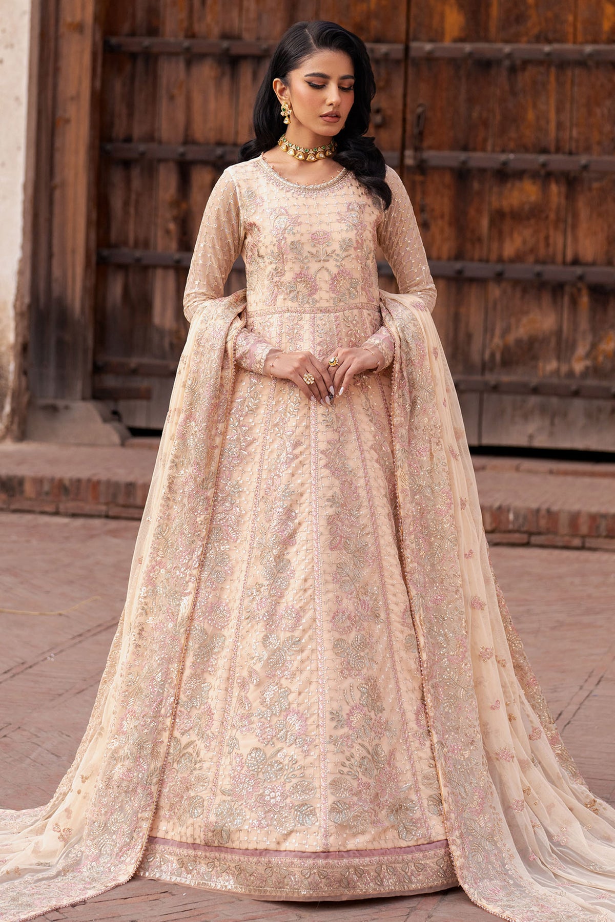 Shehnai By Zarif Unstitched 3 Piece Luxury Wedding Edit Collection-ZS-03-Heer