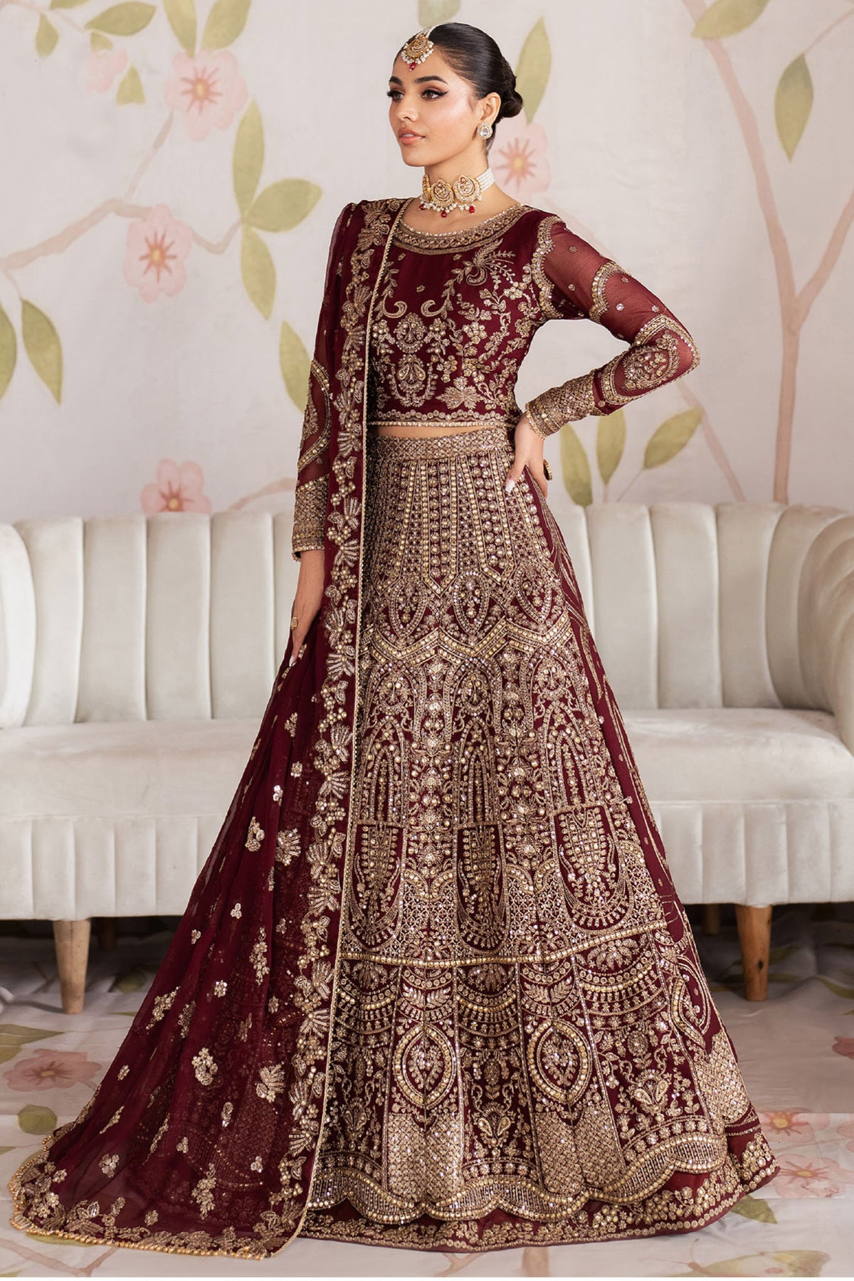 Shehnai By Zarif Unstitched 3 Piece Luxury Wedding Edit Collection-ZS-05-Sheeham