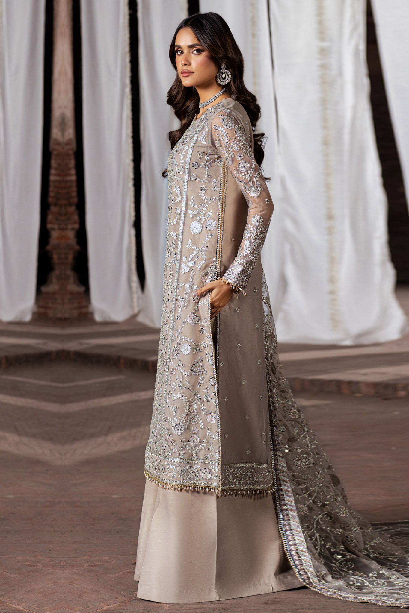 Shehnai By Zarif Unstitched 3 Piece Luxury Wedding Edit Collection-ZS-06-Dooriya