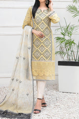Zarka by Tawakkal Semi Stitched 3 Piece Emb Lawn Collection'2023-ZT-9129