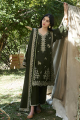 Zaha Unstitched 3 Piece Winter Collection'2024-ZW-01-Sabaaz