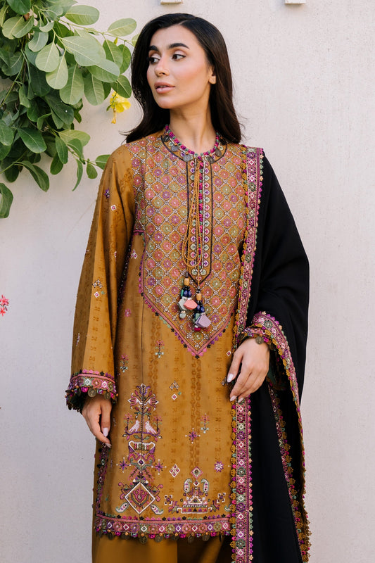 Zaha Unstitched 3 Piece Winter Collection'2024-ZW-03-Gulzar