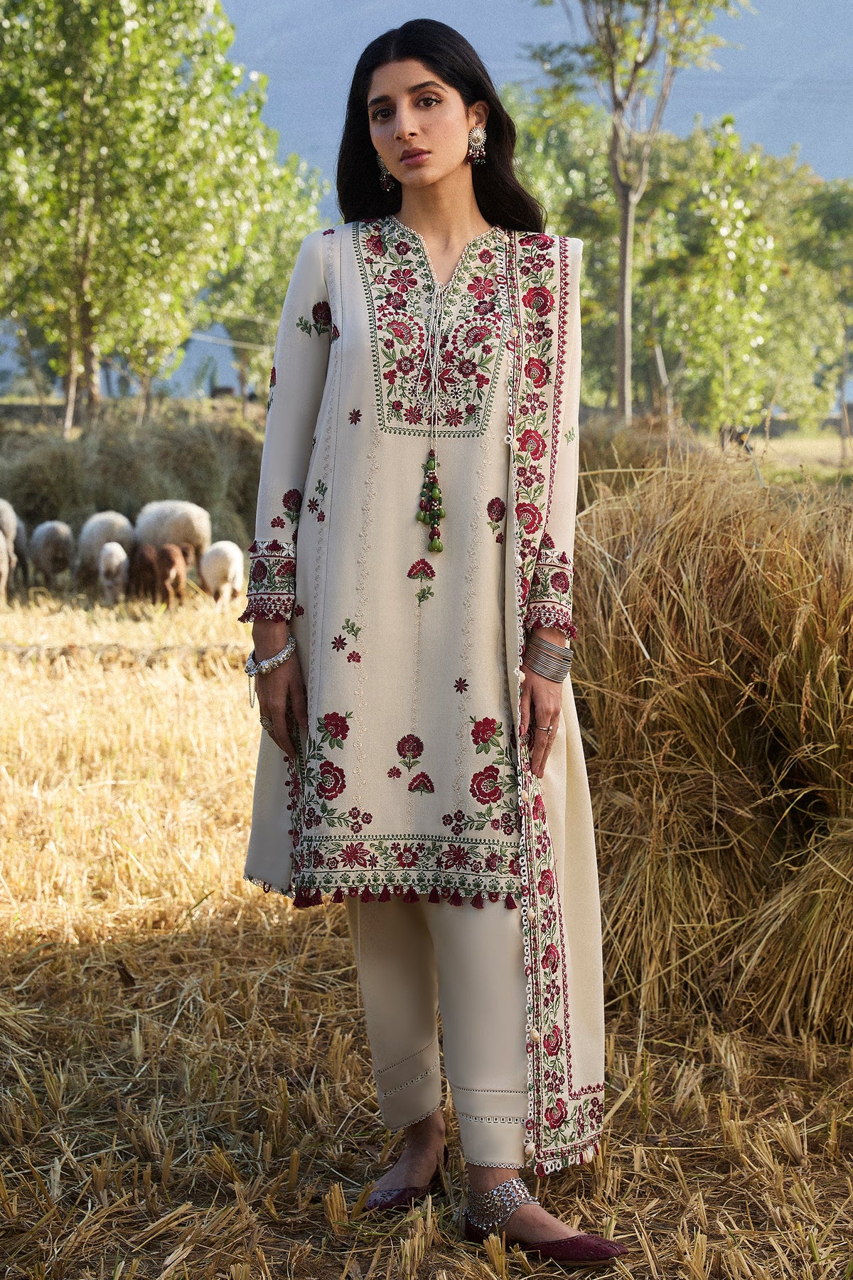 Zaha Unstitched 3 Piece Winter Collection'2024-ZW-07-Aabroo