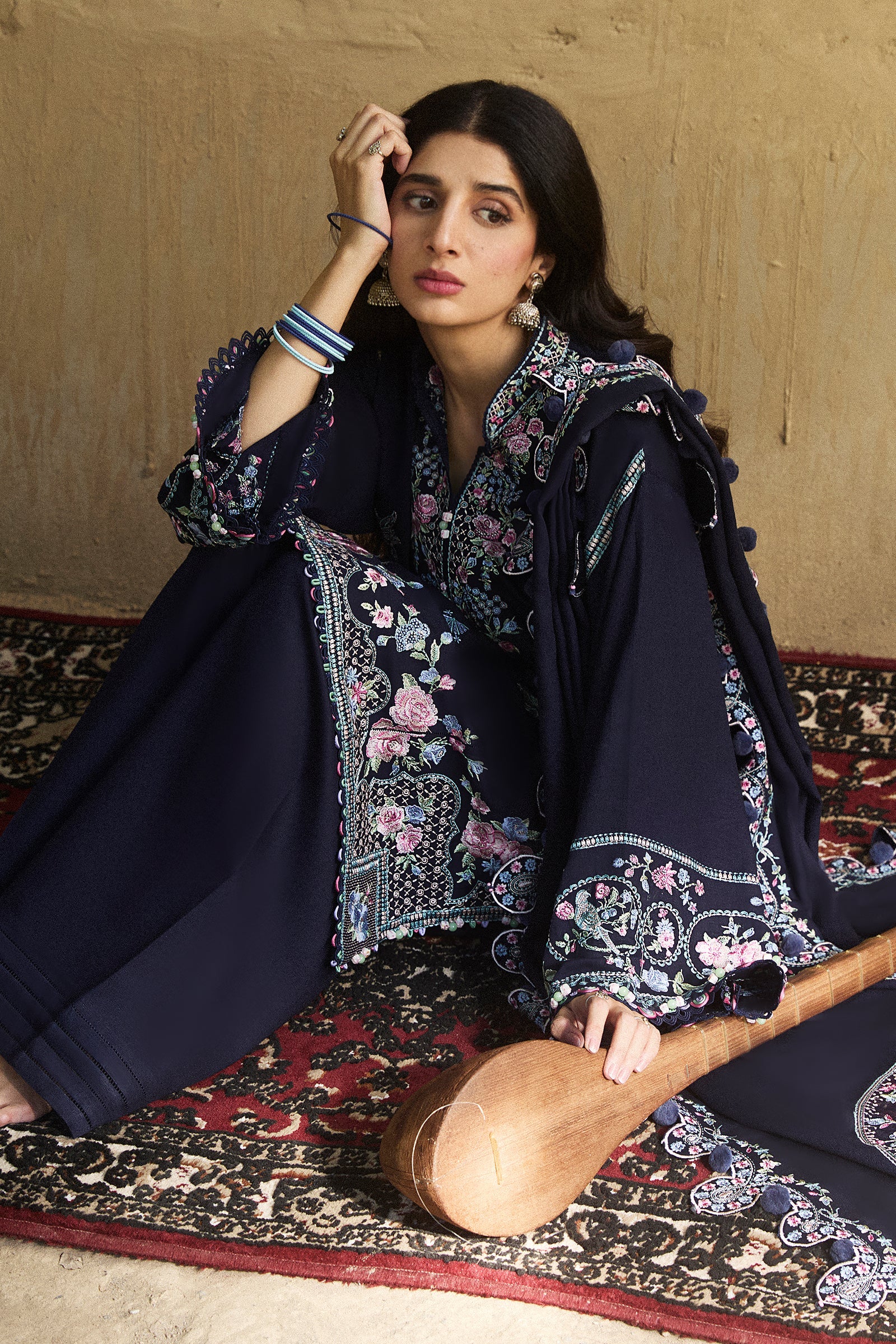 Zaha Unstitched 3 Piece Winter Collection'2024-ZW-08-Raqs