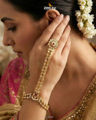 Zarmina Floral Kundan Anja Bracelet