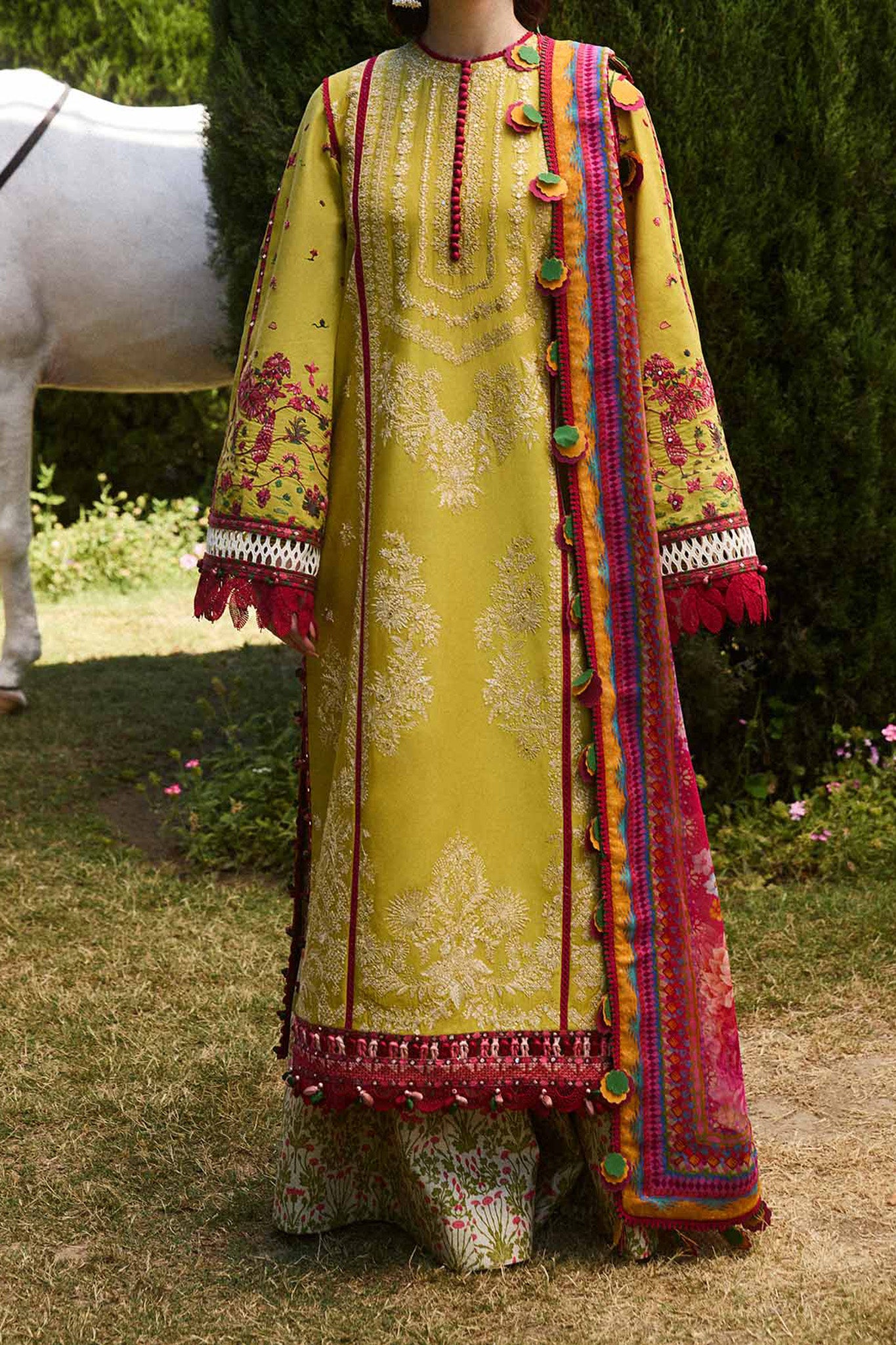 SS Lawn By Hussain Rehar Unstitched 3 Piece Emb Lawn Collection'2024-Zest