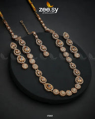 Serenity Malla Necklace Golden Champagne - Zeesy Jewellery