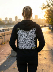 Urban Cut Crew Words Hoodie | Double Layer Cotton