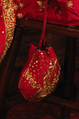 Bridal Pouch By Zaaviay Unstitched Aab-E-Resham Pouch