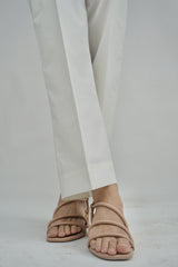 Amna Ali Nawaz Stitched Trouser-Cigarette Pants (WHITE)