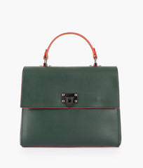 RTW Creation - Army green flap-over top-handle bag