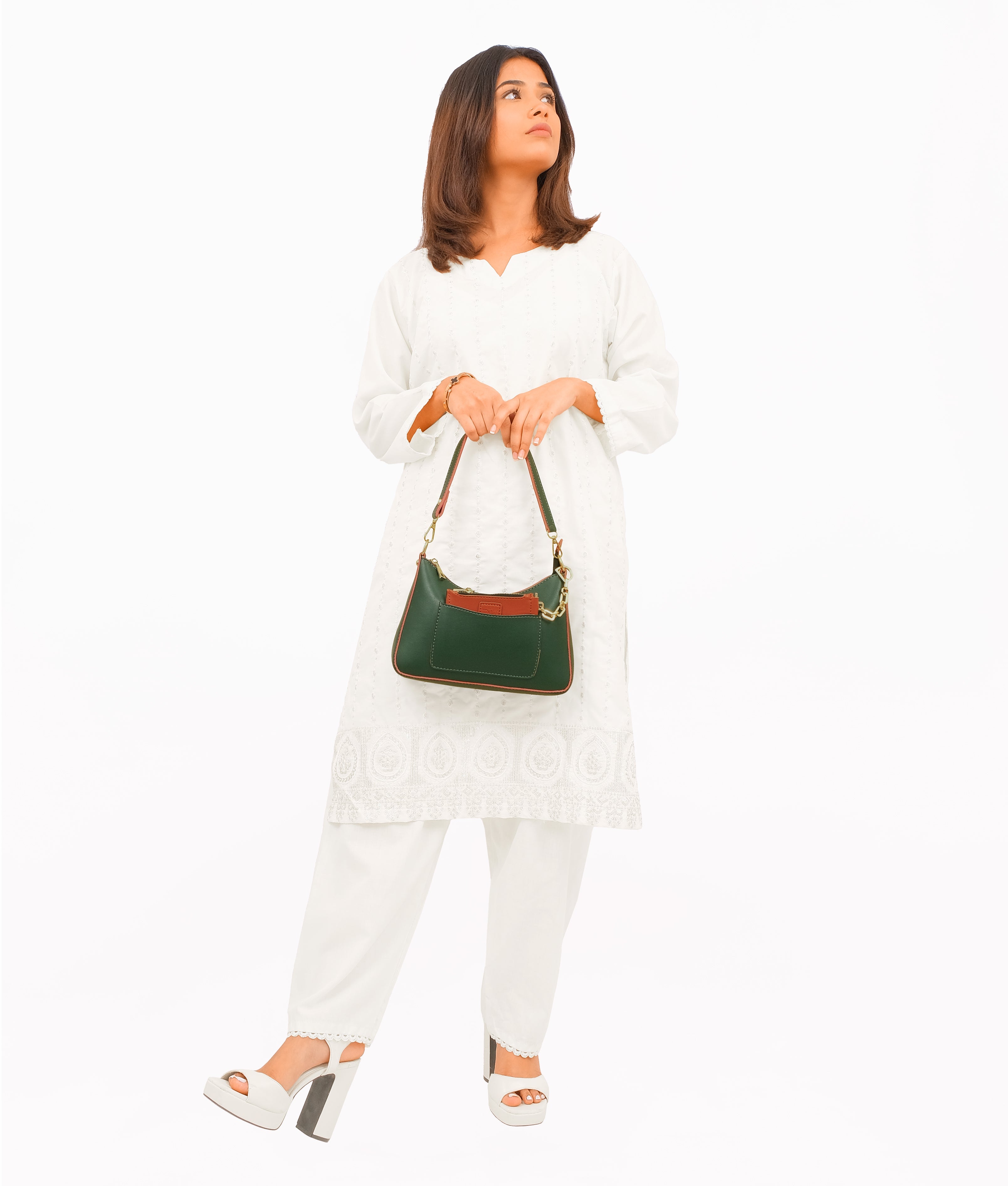 RTW Creation - Army green hobo evening bag