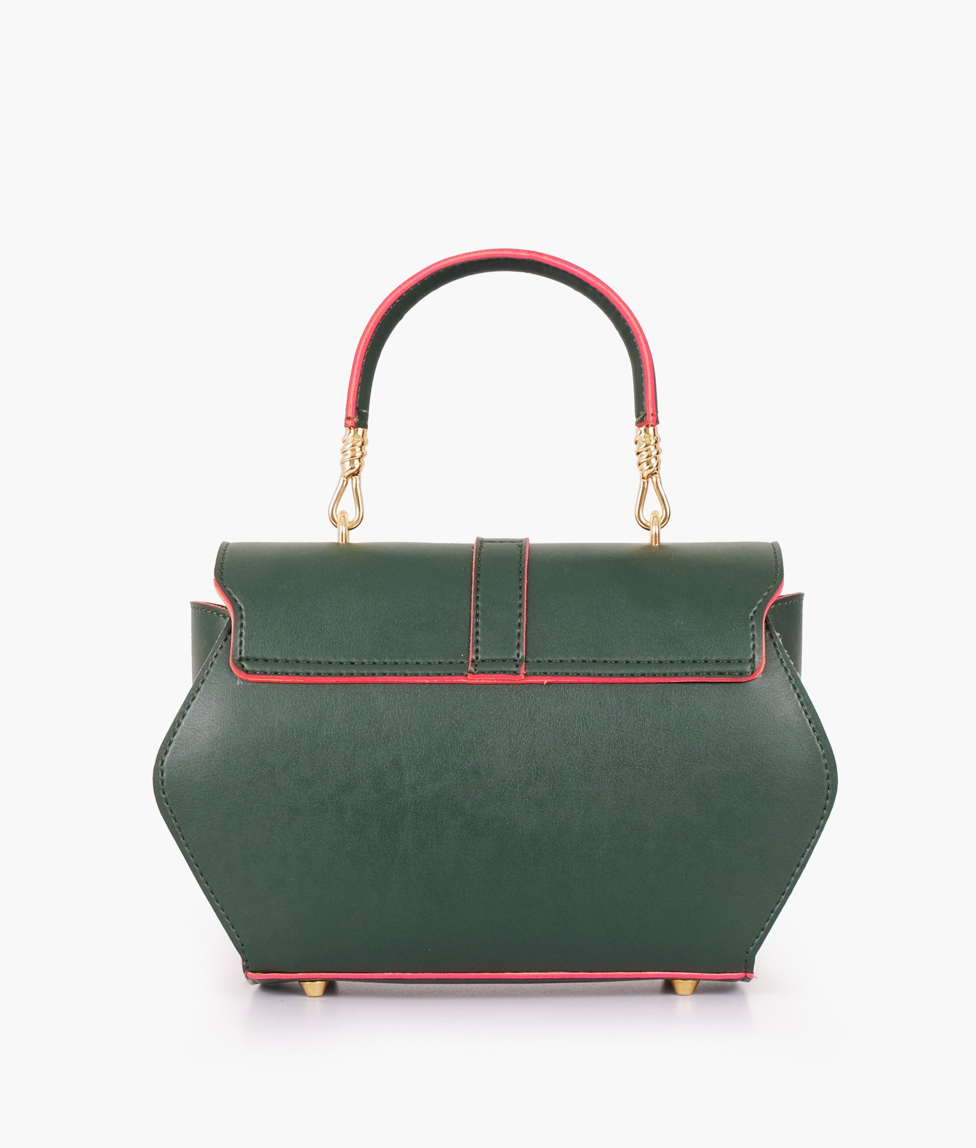 RTW Creation - Army green top-handle hexagon bag