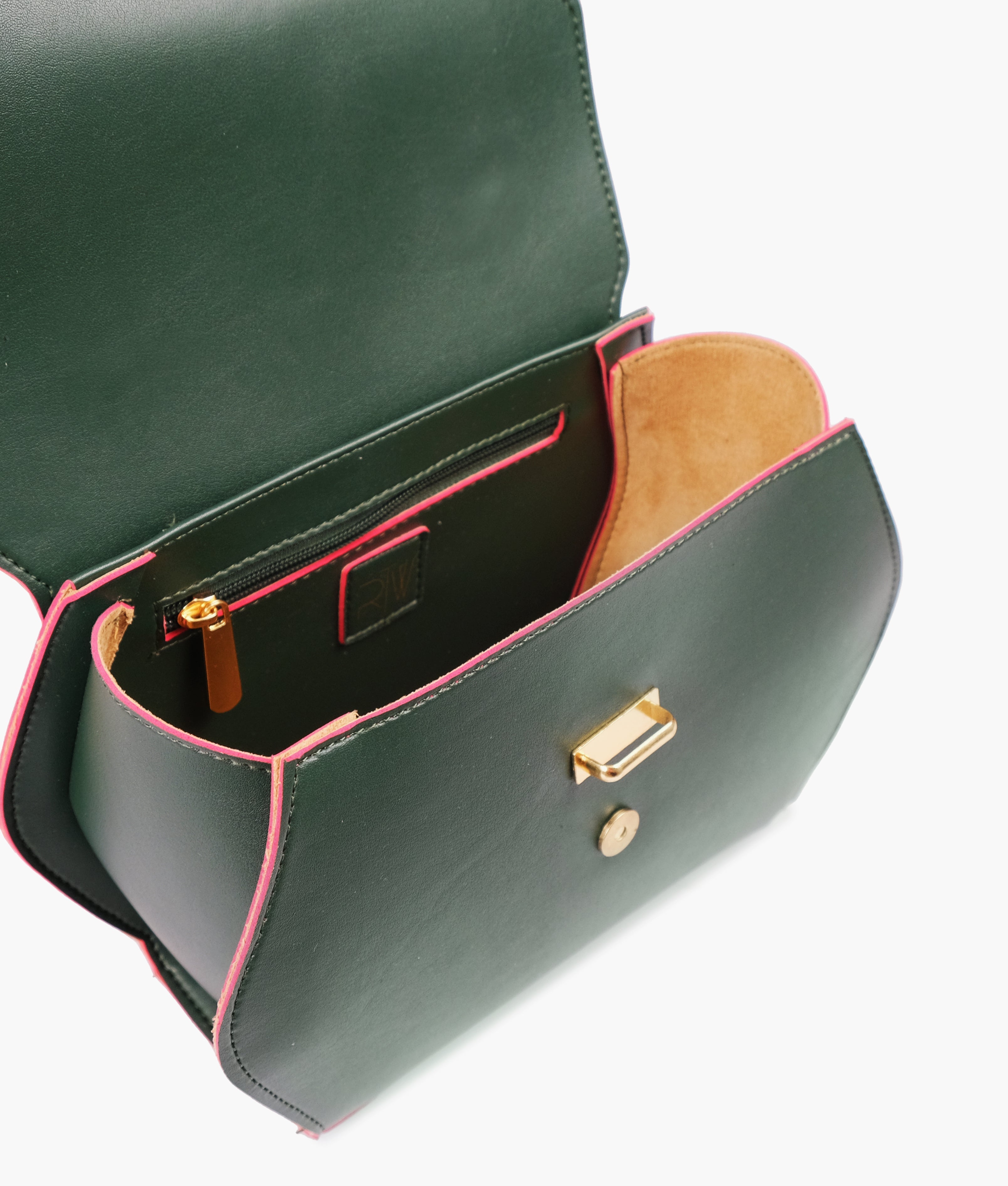 RTW Creation - Army green top-handle hexagon bag