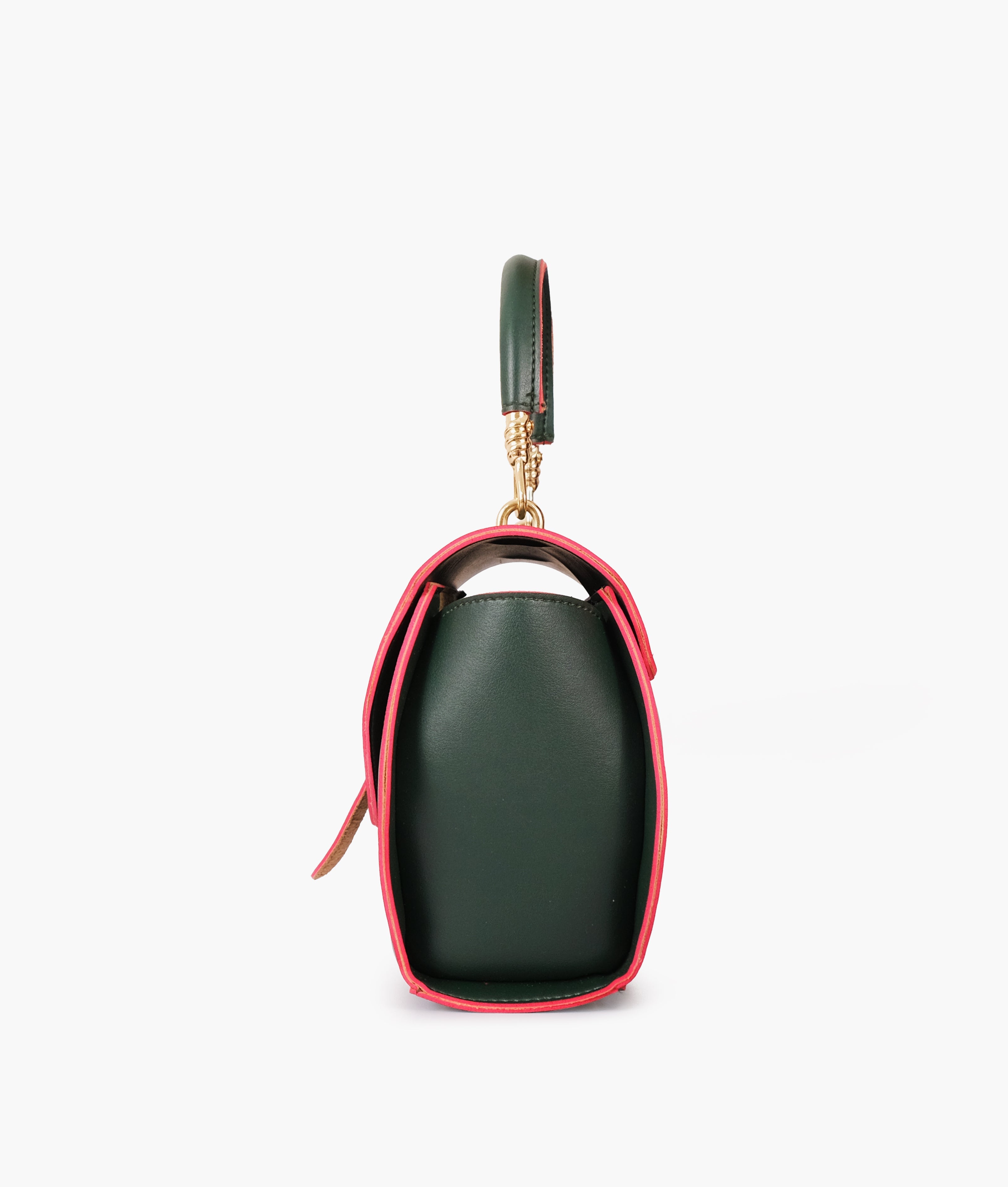 RTW Creation - Army green top-handle hexagon bag