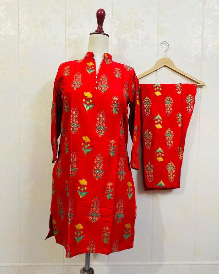 Rangrasiya Floral Print 2Pcs Stitched - zaibehoor