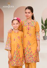 Asim Jofa Kids Pret Ajglp-01 Printed Arabic Lawn 2 Pcs