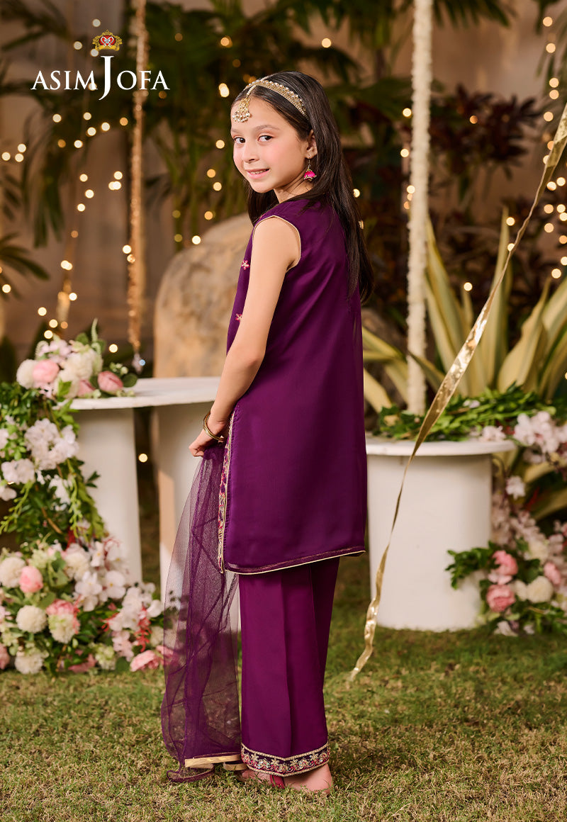 Asim Jofa Kids Pret Ajlk-08 Embroidered Poly Chiffon 3 Pcs