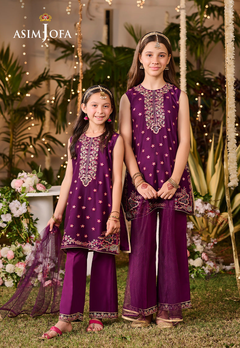 Asim Jofa Kids Pret Ajlk-08 Embroidered Poly Chiffon 3 Pcs