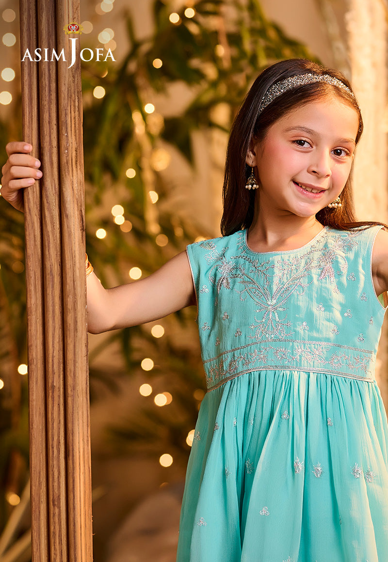 Asim Jofa Kids Pret Ajlk-10 Embroidered Poly Chiffon 3 Pcs