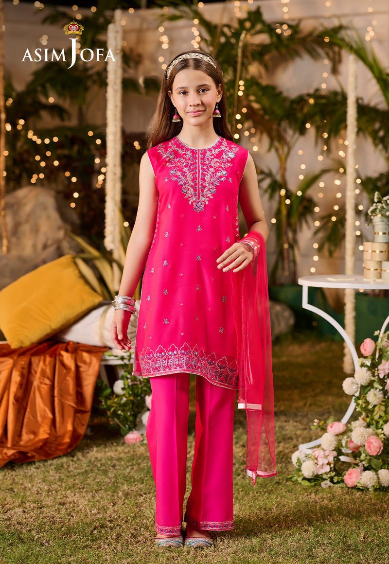 Asim Jofa Kids Pret Ajlk-04 Embroidered Poly Chiffon 3 Pcs
