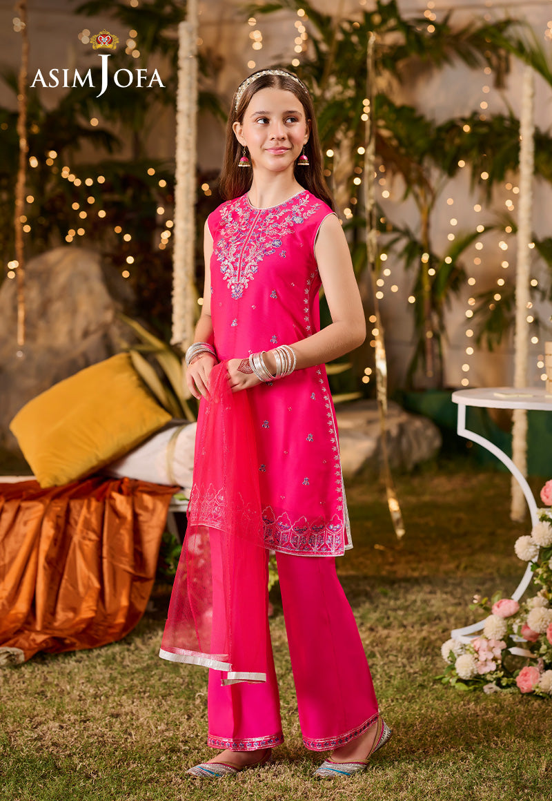 Asim Jofa Kids Pret Ajlk-04 Embroidered Poly Chiffon 3 Pcs