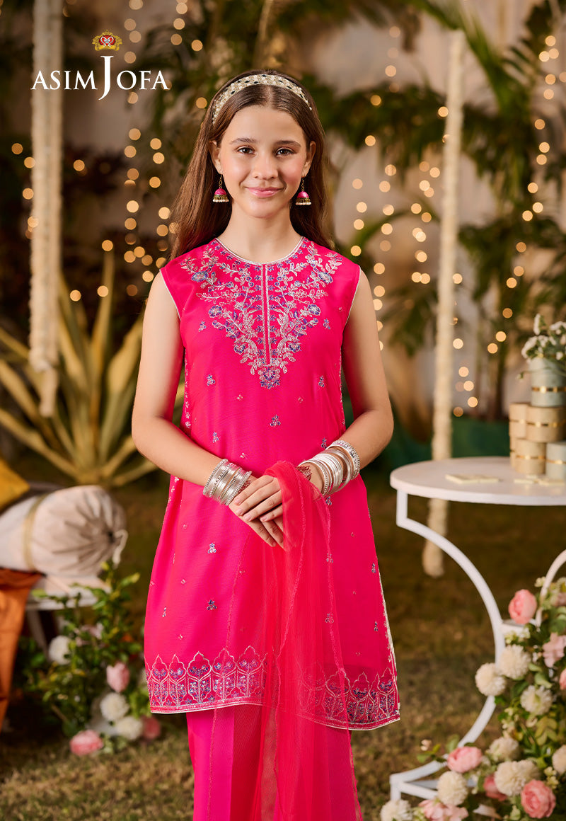 Asim Jofa Kids Pret Ajlk-04 Embroidered Poly Chiffon 3 Pcs
