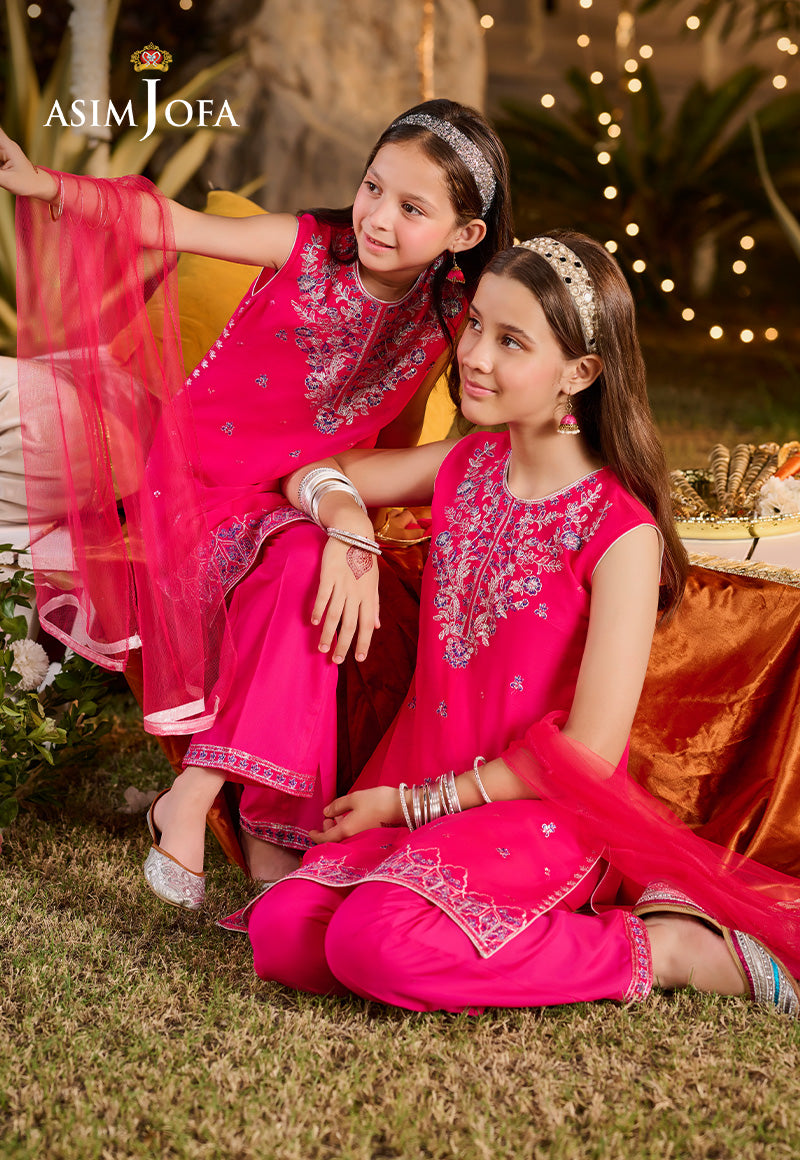 Asim Jofa Kids Pret Ajlk-04 Embroidered Poly Chiffon 3 Pcs