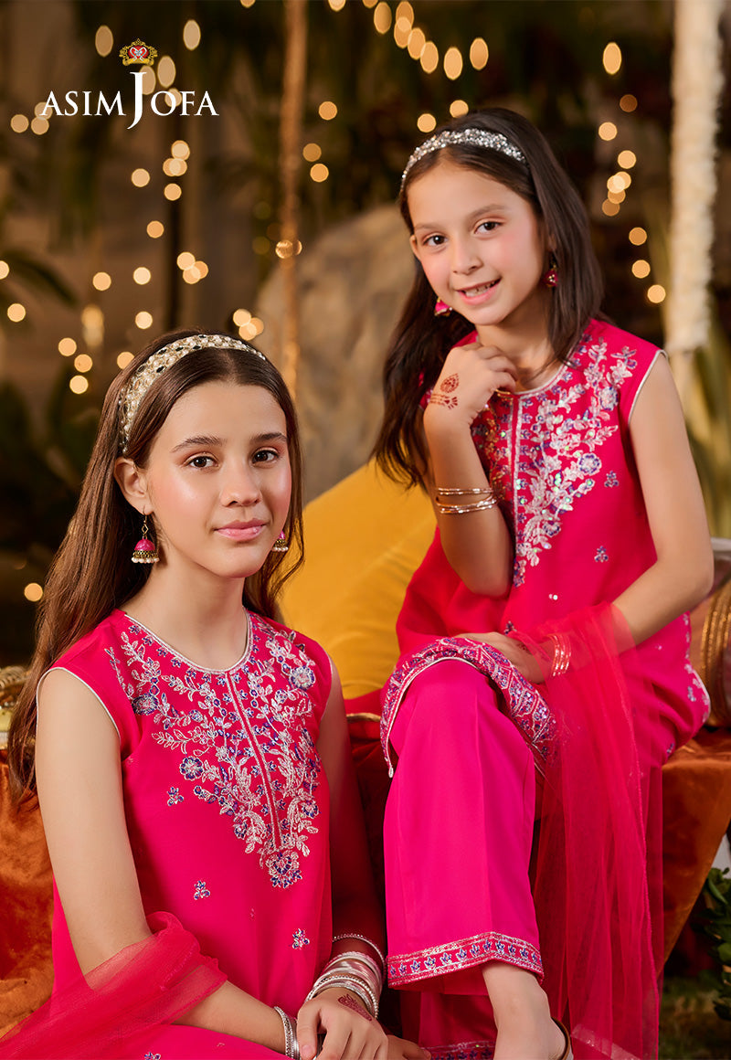Asim Jofa Kids Pret Ajlk-04 Embroidered Poly Chiffon 3 Pcs