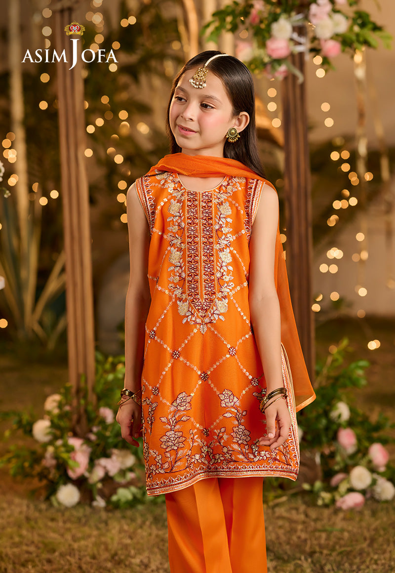 Asim Jofa Kids Pret Ajlk-06 Embroidered Poly Chiffon 3 Pcs
