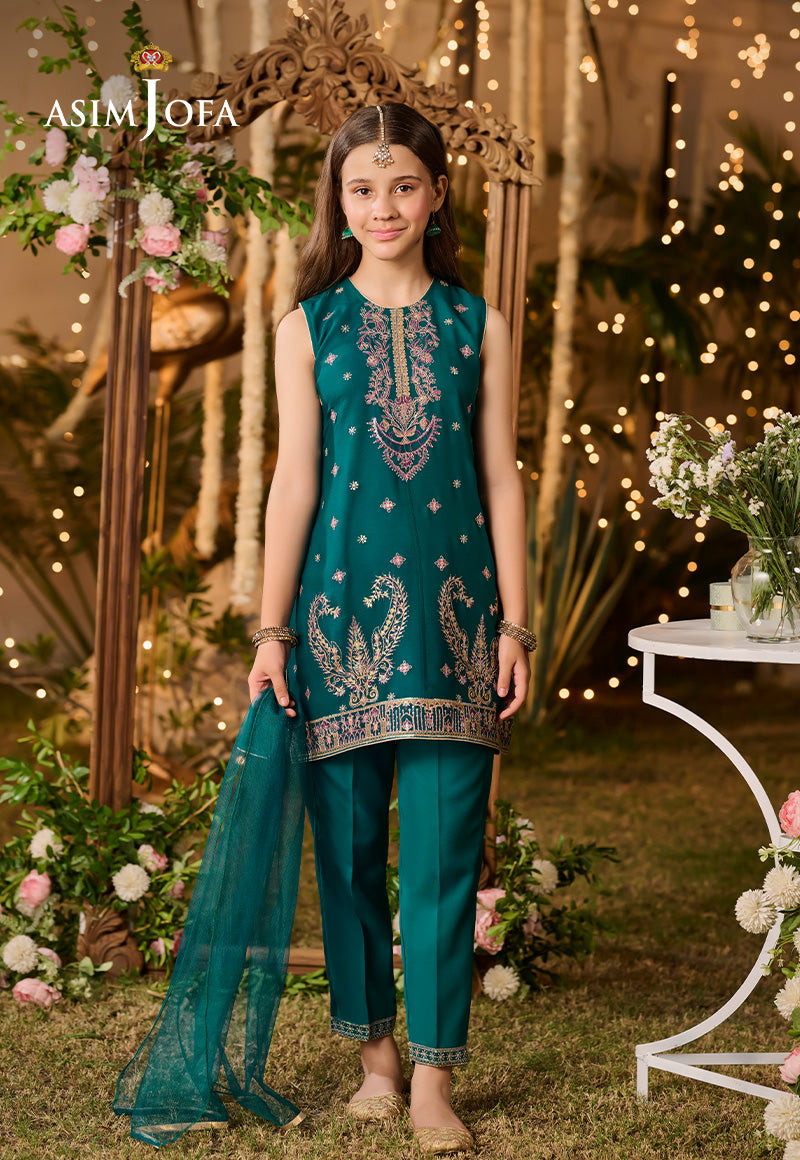 Asim Jofa Kids Pret Ajlk-01 Embroidered Poly Chiffon 3 Pcs