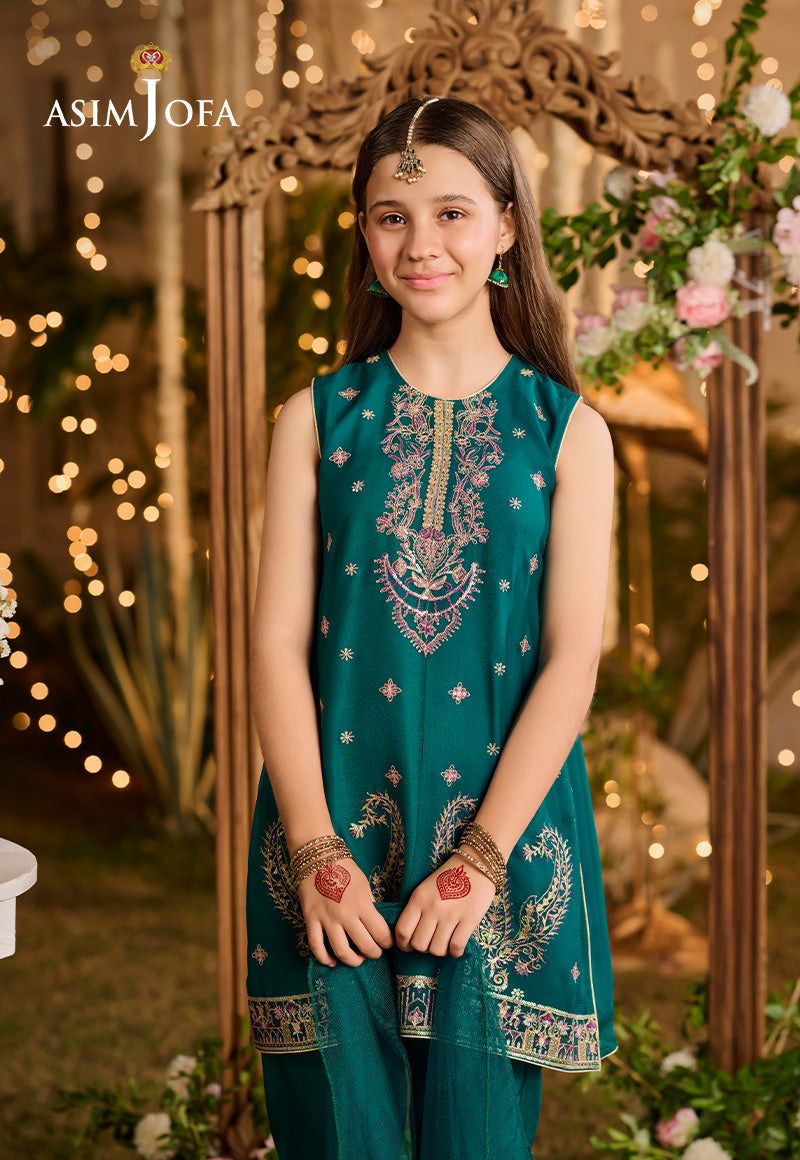 Asim Jofa Kids Pret Ajlk-01 Embroidered Poly Chiffon 3 Pcs