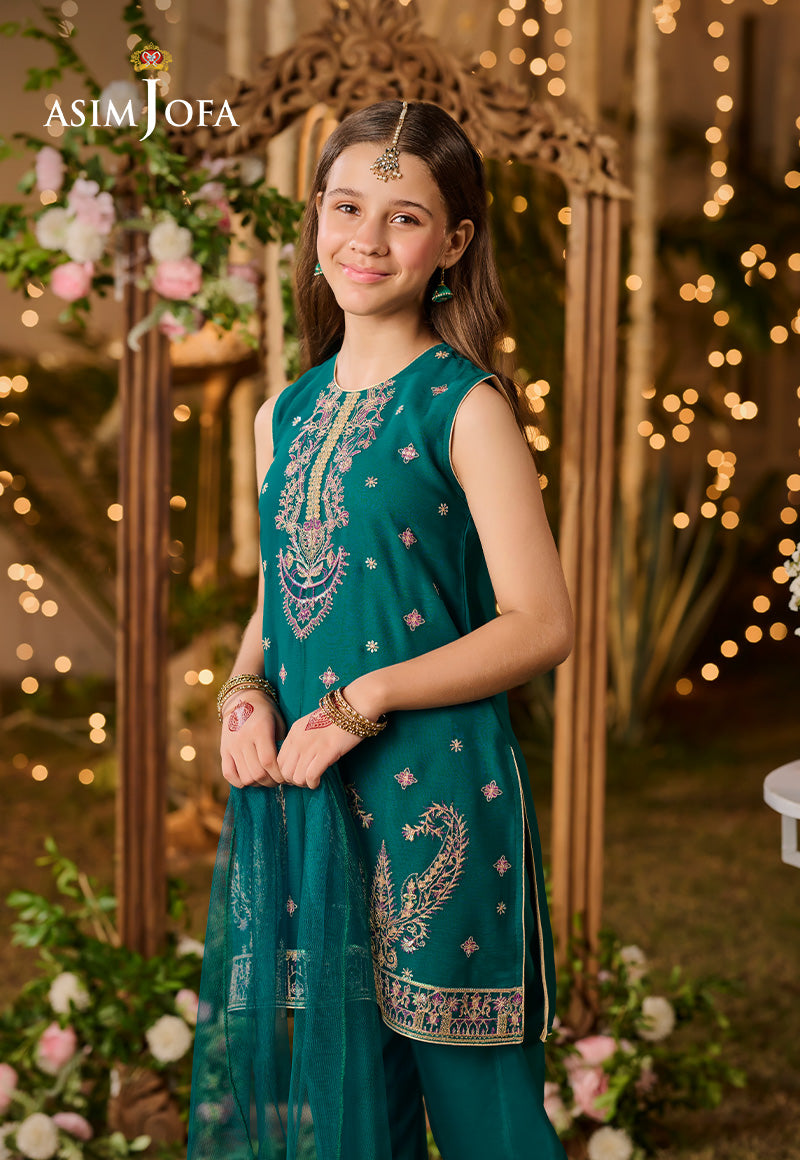 Asim Jofa Kids Pret Ajlk-01 Embroidered Poly Chiffon 3 Pcs