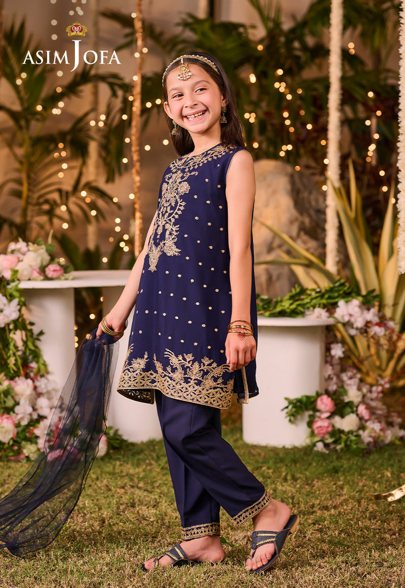 Asim Jofa Kids Pret Ajlk-03 Embroidered Poly Chiffon 3 Pcs