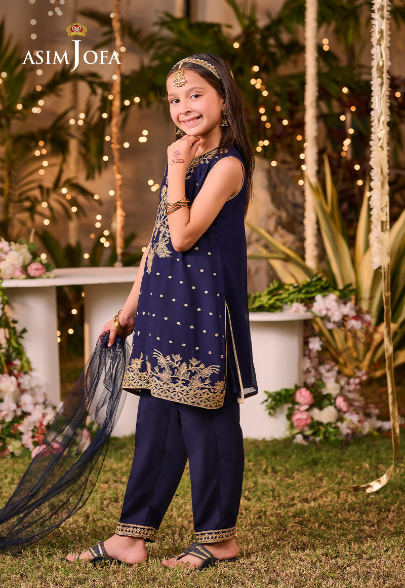 Asim Jofa Kids Pret Ajlk-03 Embroidered Poly Chiffon 3 Pcs