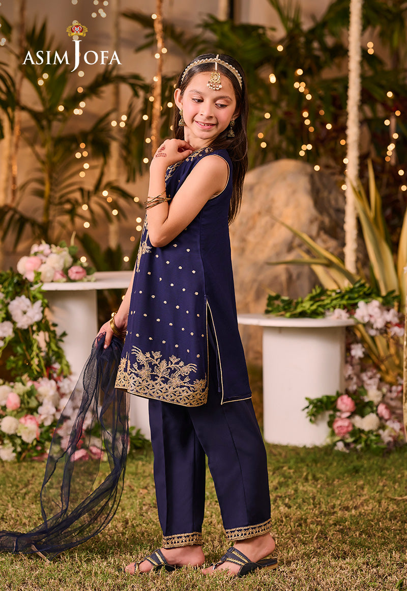 Asim Jofa Kids Pret Ajlk-03 Embroidered Poly Chiffon 3 Pcs