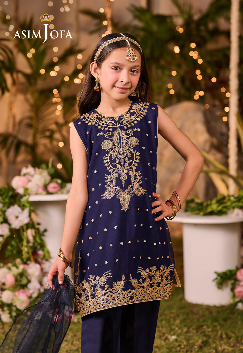 Asim Jofa Kids Pret Ajlk-03 Embroidered Poly Chiffon 3 Pcs