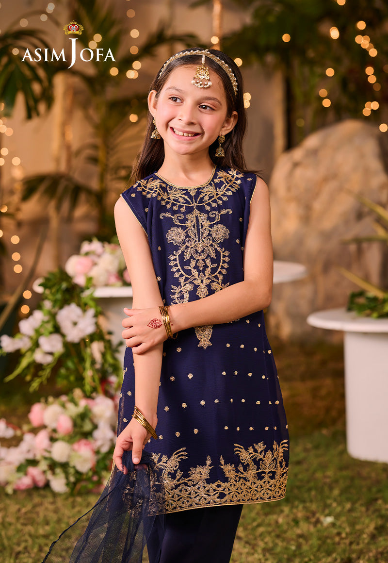 Asim Jofa Kids Pret Ajlk-03 Embroidered Poly Chiffon 3 Pcs