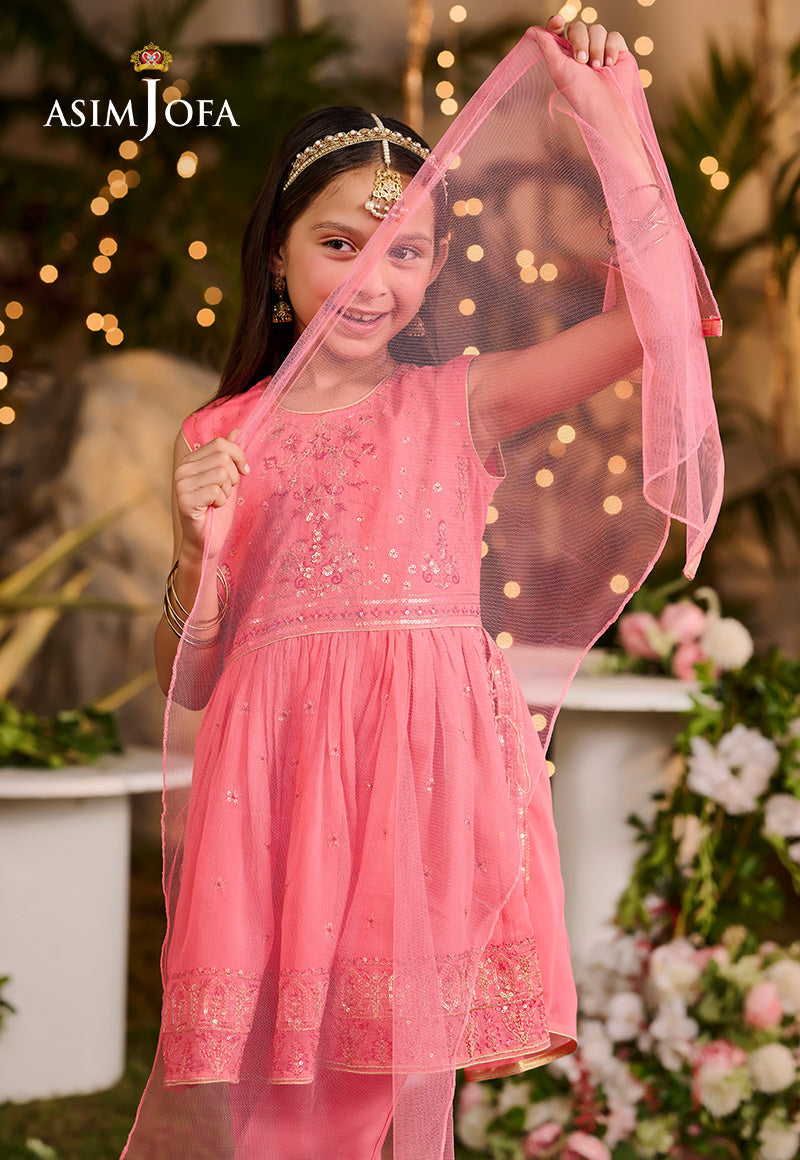 Asim Jofa Kids Pret Ajlk-09 Embroidered Poly Chiffon 3 Pcs