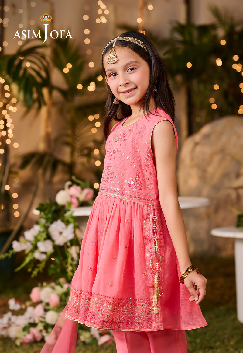 Asim Jofa Kids Pret Ajlk-09 Embroidered Poly Chiffon 3 Pcs