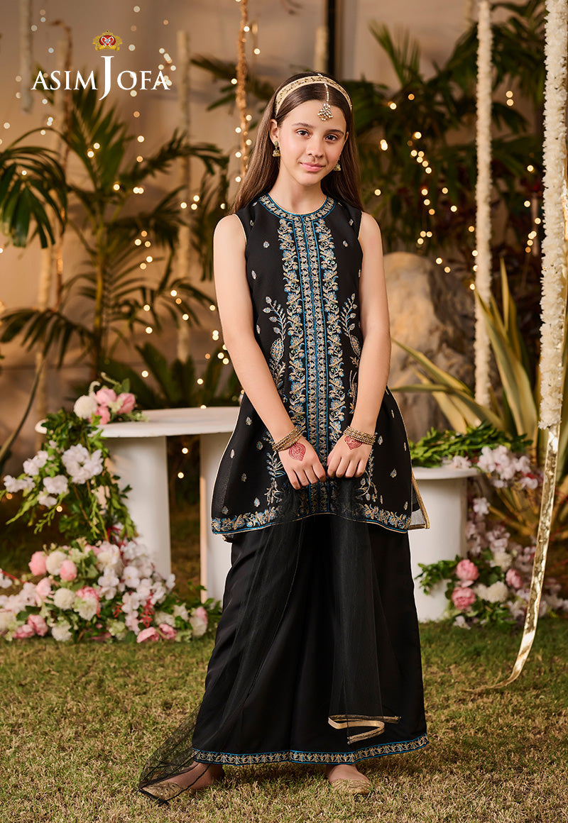 Asim Jofa Kids Pret Ajlk-05 Embroidered Poly Chiffon 3 Pcs
